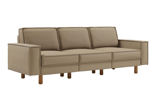 Canapea 3 locuri, Atelier del Sofa, 918CMF1258, Otel, Plajă / Nuc
