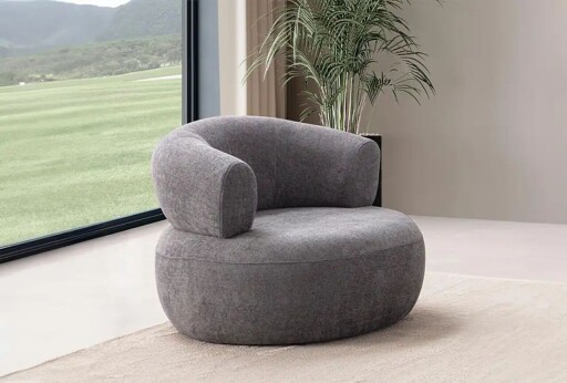 Fotoliu, Atelier del Sofa, 752EST1721, Lemn de carpen;PAL, Gri inchis
