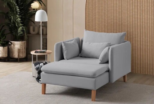 Fotoliu, Atelier del Sofa, 752EST1704, Lemn de carpen;PAL, Gri