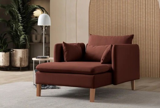 Fotoliu, Atelier del Sofa, 752EST1705, Lemn de carpen;PAL, Caramiziu