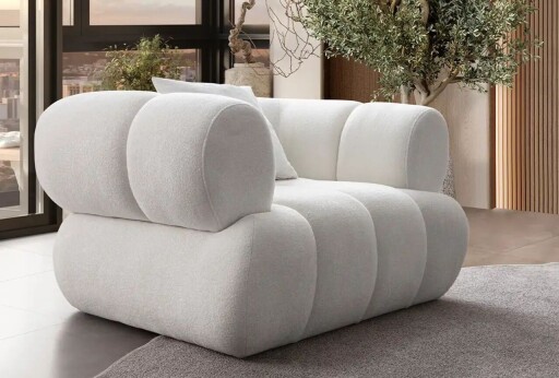 Fotoliu, Atelier del Sofa, 752EST1717, Lemn de carpen;PAL, Alb