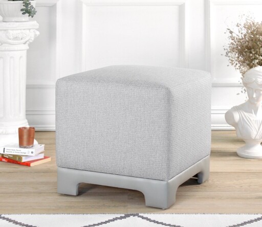 Taburet, Atelier del Sofa, 209FLF1412, 50% bumbac, 50% in, Gri