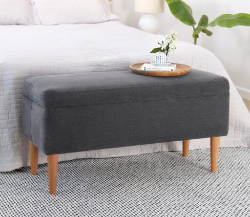 Taburet, Atelier del Sofa, 209FLF1409, 50% bumbac, 50% in, Gri