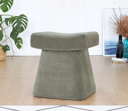 Taburet, Atelier del Sofa, 209FLF1448, Bumbac, Verde