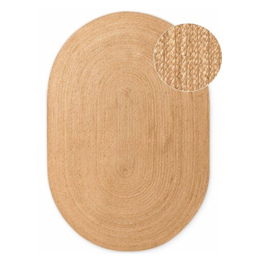 Covor în culoare naturală reversibil/țesut manual din iută 160x230 cm Braided – Hanse Home