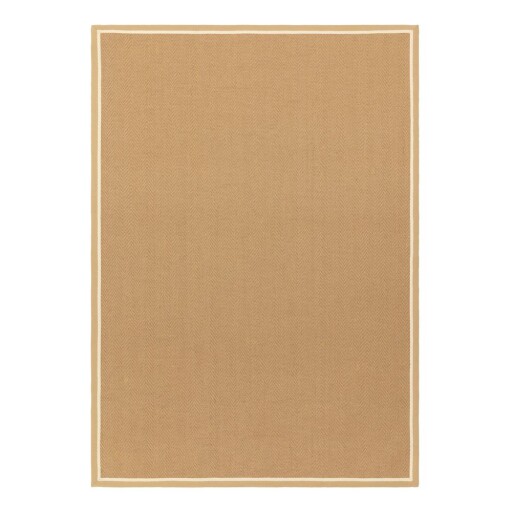 Covor în culoare naturală reversibil, țesut manual din iută 240x340 cm Bordo Herringbone Linen – Asiatic Carpets
