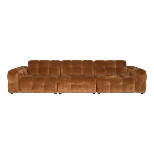 Canapea modulară maro cu tapițerie din catifea 364 cm Hackman – Dutchbone