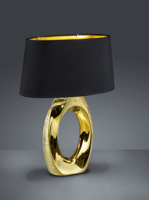 Lampa de masa Taba, RL, 38x24x52 cm, 60W, 1x E27, ceramica, auriu/negru