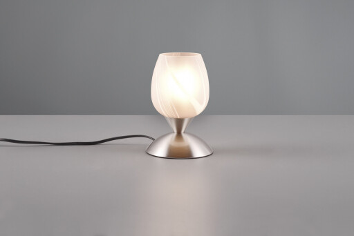 Lampa de masa Cup Ii, RL, 12x18 cm, 40W, 1x E14, metal, nichel mat