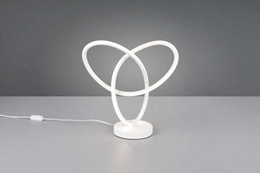 Lampa de masa Lando, RL, 28x12x28 cm, 8W, 1x SMD, metal, alb mat