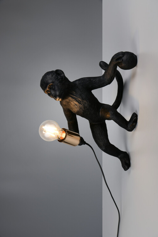Lampa de perete Louy, RL, 35x20x36.5 cm, 15W, 1x E27, polirasina, negru