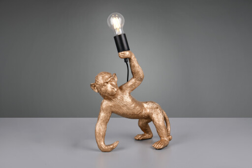 Lampa de masa Bobo, RL, 31.5x17.5x42 cm, 15W, 1x E27, polirasina, auriu