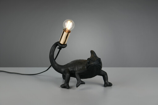 Lampa de masa Crawly, RL, 24.5x14x22 cm, 10W, 1x E14, polirasina, negru