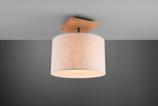 Plafoniera Elmau, TRIO, 35x36.5 cm, 60W, 1x E27, metal, natur/bej