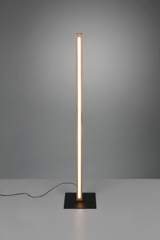 Lampadar Bellari, TRIO, 22x22x115 cm, 20W, 1x SMD, lemn, natur/negru