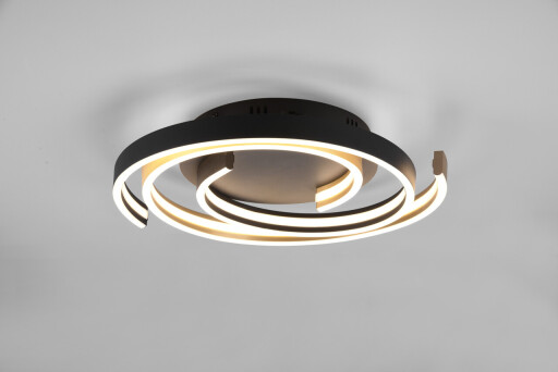 Plafoniera Caya, TRIO, 50x9 cm, 58W, 1x SMD, metal, bronz mat