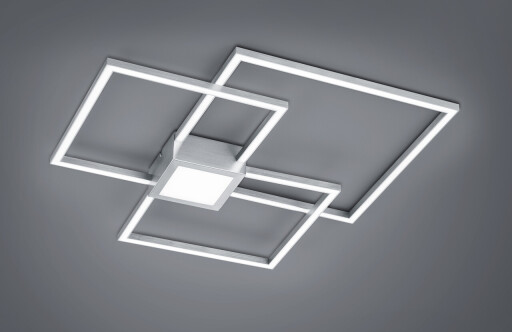 Plafoniera Hydra, TRIO, 65.5x66.5x6.5 cm, 38W, 1x LED, metal, nichel mat