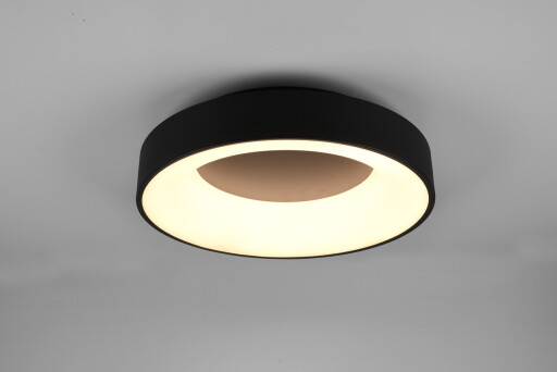 Plafoniera Girona, TRIO, 45x11 cm, 27W, 1x SMD, metal, negru mat