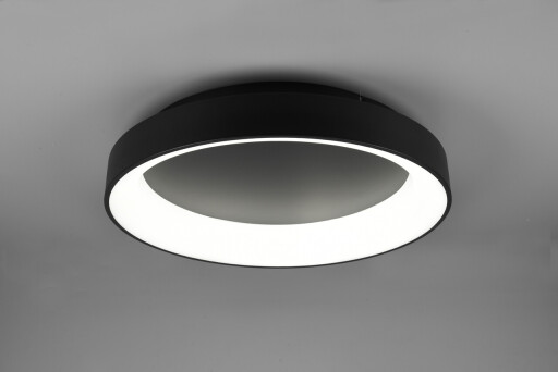 Plafoniera Girona, TRIO, 60x12 cm, 48W, 1x SMD, metal, negru mat