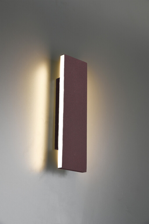 Aplica de perete Concha, TRIO, 28x8 cm, 6W, 2x SMD, metal, ruginiu