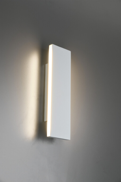 Aplica de perete Concha, TRIO, 28x8 cm, 6W, 2x SMD, metal, alb mat