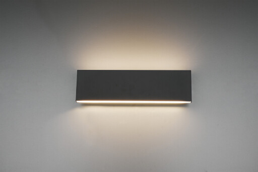 Aplica de perete Concha, TRIO, 28x8 cm, 6W, 2x SMD, metal, antracit