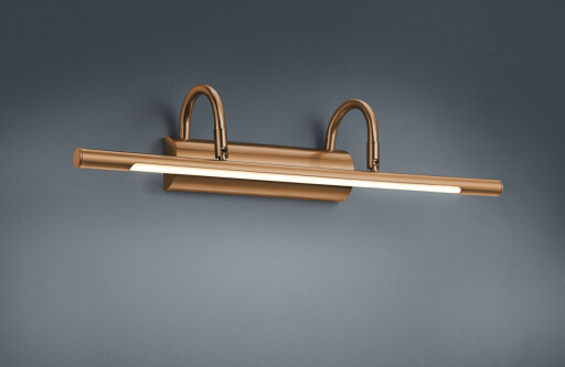 Aplica de perete Cuadro, TRIO, 48x10.5 cm, 8W, 1x SMD, metal, bronz antic