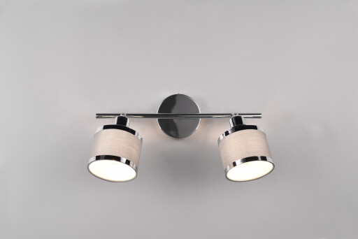 Plafoniera Arosa, TRIO, 52.5x10x19 cm, 28W, 2x E14, metal, argintiu/gri