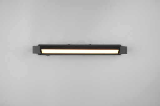 Aplica de perete Fabrizio, TRIO, 50x6 cm, 9W, 1x SMD, aluminiu, negru mat