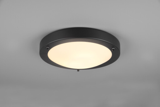 Plafoniera Condus, TRIO, 31.5x8 cm, 60W, 1x E27, metal, negru mat