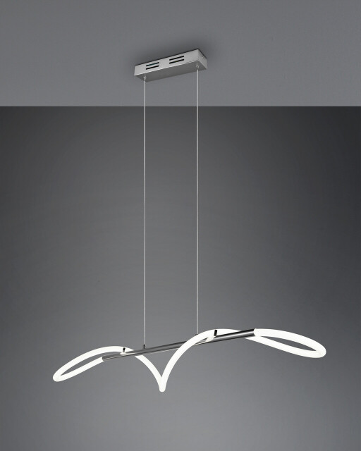 Lustra Argos, RL, 105x34x150 cm, 28W, 1x SMD, metal, argintiu
