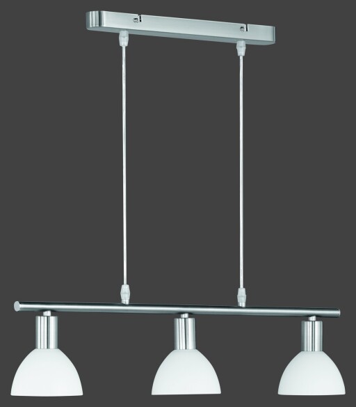 Lustra Dallas, RL, 61x11x120 cm, 40W, 3x E14, metal, nichel mat/alb