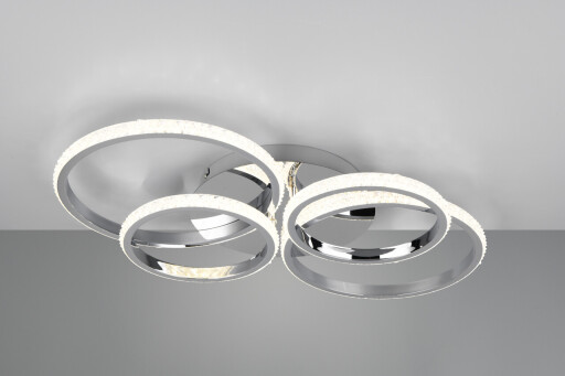 Plafoniera Cires, RL, 65.5x49.5x8.5 cm, 27W, 1x SMD, metal, argintiu