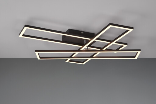 Plafoniera Corso, RL, 66x60x10 cm, 36W, 1x SMD, metal, negru mat