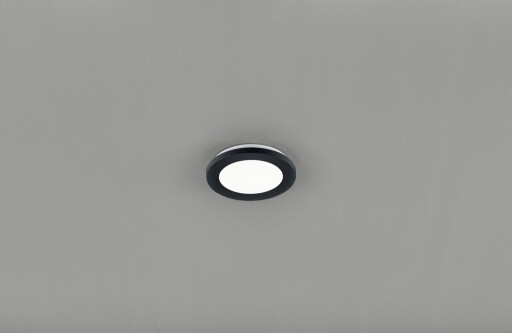Plafoniera Camillus, RL, 17x3 cm, 9W, 1x SMD, plastic, negru mat