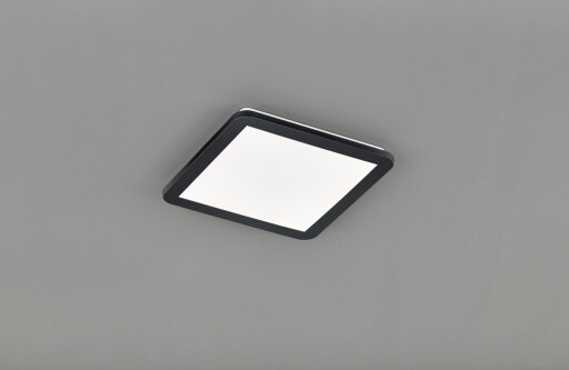 Plafoniera Camillus, RL, 30x30x3 cm, 16W, 1x SMD, plastic, negru mat