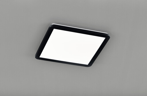 Plafoniera Camillus, RL, 40x40x3 cm, 22W, 1x SMD, plastic, negru mat
