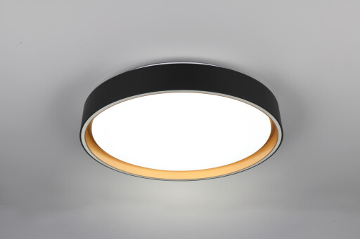Plafoniera Felis, RL, 40x7.5 cm, 24W, 1x SMD, plastic, negru/auriu