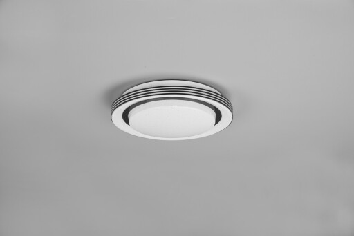 Plafoniera Atria, RL, 27x7 cm, 10.5W, 1x SMD, plastic, alb/negru mat