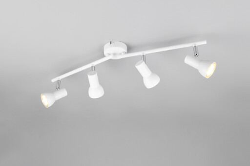 Plafoniera Cantar, RL NOW, 60.5x8x15.5 cm, 5W, 4x GU10, metal, alb mat