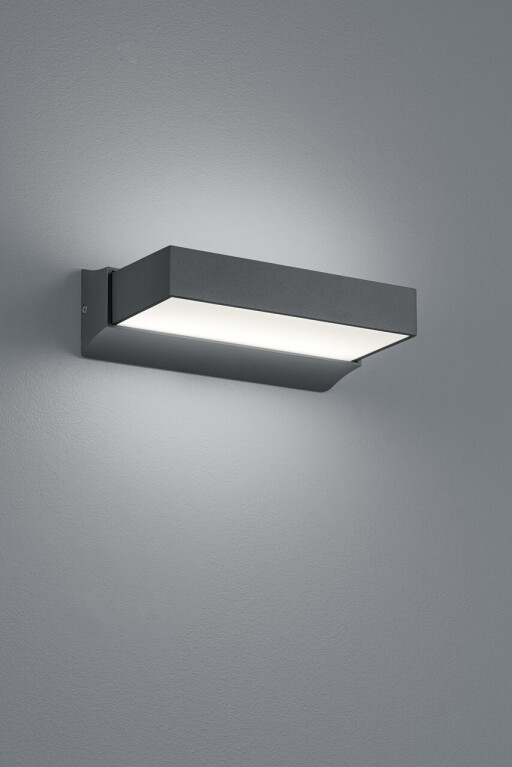 Aplica de perete pentru exterior Cuando, TRIO, 23.2x13.5x7 cm, 11W, 1x SMD, aluminiu, antracit