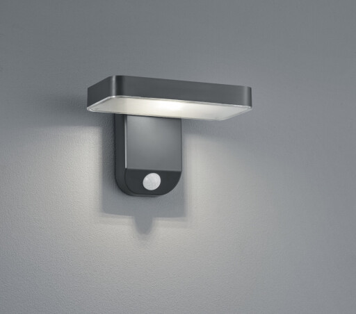 Aplica de perete pentru exterior cu senzor Esquel, RL, 18x12 cm, 4.5W, 1x SMD, plastic, antracit