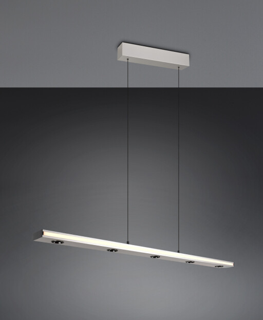 Lustra Graham, TRIO, 109x9x150 cm, 4.5W / 10W, 7x SMD / 1x SMD, metal, nichel mat