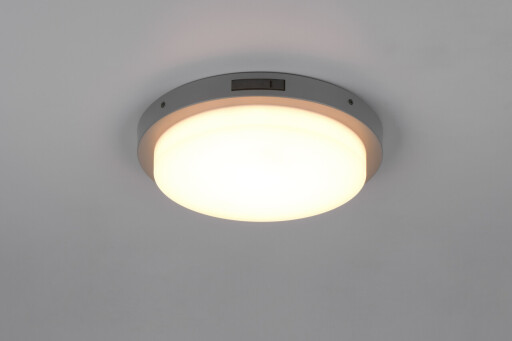 Plafoniera rotunda pentru exterior Bermejo, TRIO, 30x5.7 cm, 14W, 1x SMD, metal, antracit/alb