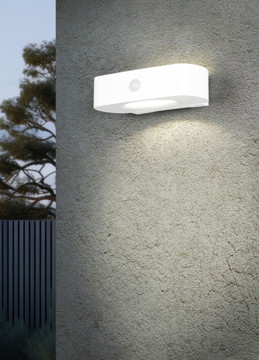 Aplica de perete pentru exterior Bilbao, RL, 21.5x6 cm, 6W, 1x SMD, plastic, alb