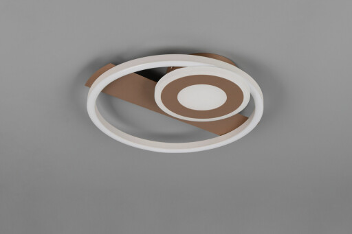 Plafoniera Horus, RL, 32x30.5x5 cm, 22W, 1x SMD, metal, maro/alb