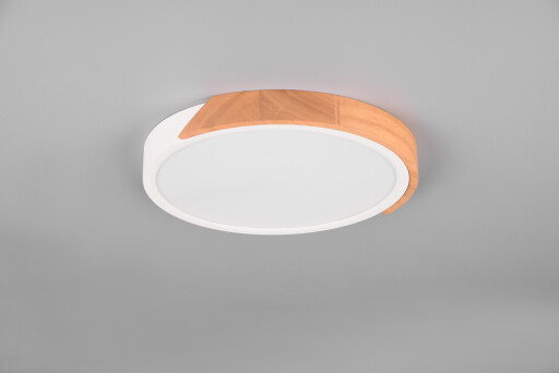 Plafoniera Jano, RL, 31.5x3.5 cm, 20W, 1x SMD, plastic, alb mat/natur