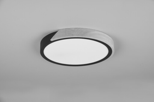 Plafoniera Jano, RL, 31.5x3.5 cm, 20W, 1x SMD, plastic, negru mat/natur