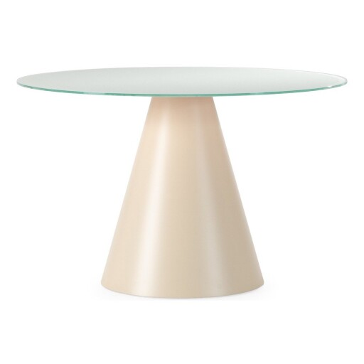 Masă de dining rotundă cu blat din sticlă ø 120 cm Vida – MOME