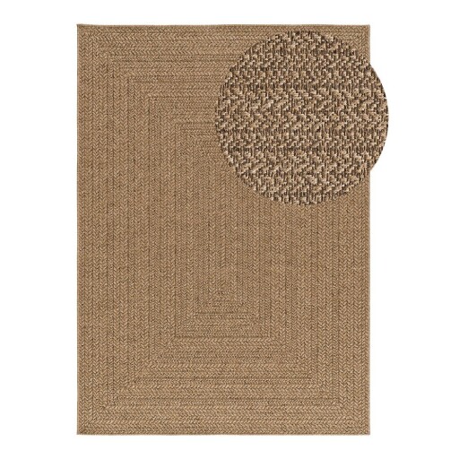 Covor pentru exterior și interior în culoare naturală 80x150 cm Acra – Universal